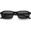 image:imageSOJOS Classic Rectangle Polarized Sunglasses for Women Men Retro Acetate Frame with Polarized Lenses WesleyBlackGrey