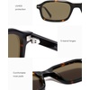 image:imageSOJOS Classic Rectangle Polarized Sunglasses for Women Men Retro Acetate Frame with Polarized Lenses WesleyTortoiseBrown