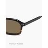 image:imageSOJOS Classic Rectangle Polarized Sunglasses for Women Men Retro Acetate Frame with Polarized Lenses WesleyTortoiseBrown