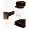 image:imageSOJOS Classic Retro Square Polarized Sunglasses Womens Mens 80s 90s Trendy Rectangle Shades SJ2393Brown TortoiseGradient Brown