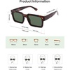 image:imageSOJOS Classic Retro Square Polarized Sunglasses Womens Mens 80s 90s Trendy Rectangle Shades SJ2393Brown TortoiseGreen