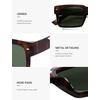 image:imageSOJOS Classic Retro Square Polarized Sunglasses Womens Mens 80s 90s Trendy Rectangle Shades SJ2393Brown TortoiseGreen