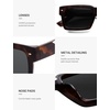 image:imageSOJOS Classic Retro Square Polarized Sunglasses Womens Mens 80s 90s Trendy Rectangle Shades SJ2393Dark Brown TortoiseGrey