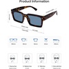 image:imageSOJOS Classic Retro Square Polarized Sunglasses Womens Mens 80s 90s Trendy Rectangle Shades SJ2393Dark TortoiseGreyish Blue Tint
