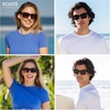 image:imageSOJOS Classic Retro Square Polarized Sunglasses Womens Mens 80s 90s Trendy Rectangle Shades SJ2393Shiny BlackGradient Brown