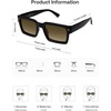 image:imageSOJOS Classic Retro Square Polarized Sunglasses Womens Mens 80s 90s Trendy Rectangle Shades SJ2393Shiny BlackGradient Brown