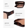 image:imageSOJOS Classic Retro Square Polarized Sunglasses Womens Mens 80s 90s Trendy Rectangle Shades SJ2393TortoiseBlush Tint