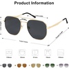 image:imageSOJOS Classic Square Aviator Sunglasses for Women Men Retro Hexagon UV400 Protection Shades SJ1222Bright GoldBlack