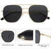 image:imageSOJOS Classic Square Aviator Sunglasses for Women Men Retro Hexagon UV400 Protection Shades SJ1222Bright GoldBlack