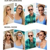 image:imageSOJOS Classic Square Aviator Sunglasses for Women Men Retro Hexagon UV400 Protection Shades SJ1222Bright GoldBrown