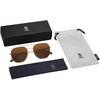image:imageSOJOS Classic Square Aviator Sunglasses for Women Men Retro Hexagon UV400 Protection Shades SJ1222Bright GoldBrown