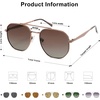 image:imageSOJOS Classic Square Aviator Sunglasses for Women Men Retro Hexagon UV400 Protection Shades SJ1222BrownGradient Brown