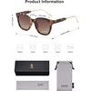 image:imageSOJOS Classic Square Polarized Sunglasses Womens Mens Retro Trendy UV400 Sunnies SJ2050Amber TortoiseBrown