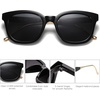 image:imageSOJOS Classic Square Polarized Sunglasses Womens Mens Retro Trendy UV400 Sunnies SJ2050BlackDark Grey