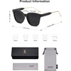 image:imageSOJOS Classic Square Polarized Sunglasses Womens Mens Retro Trendy UV400 Sunnies SJ2050BlackDark Grey