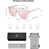 image:imageSOJOS Classic Square Polarized Sunglasses Womens Mens Retro Trendy UV400 Sunnies SJ2050Clear PinkPink Mirrored