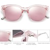 image:imageSOJOS Classic Square Polarized Sunglasses Womens Mens Retro Trendy UV400 Sunnies SJ2050Clear PinkPink Mirrored