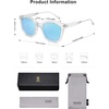 image:imageSOJOS Classic Square Polarized Sunglasses Womens Mens Retro Trendy UV400 Sunnies SJ2050ClearBlue Mirrored