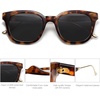 image:imageSOJOS Classic Square Polarized Sunglasses Womens Mens Retro Trendy UV400 Sunnies SJ2050Dark Brown TortoiseGrey