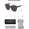 image:imageSOJOS Classic Square Polarized Sunglasses Womens Mens Retro Trendy UV400 Sunnies SJ2050Dark Brown TortoiseGrey