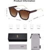image:imageSOJOS Classic Square Polarized Sunglasses Womens Mens Retro Trendy UV400 Sunnies SJ2050Dark TortoiseBrown