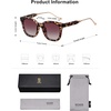 image:imageSOJOS Classic Square Polarized Sunglasses Womens Mens Retro Trendy UV400 Sunnies SJ2050LeopardPurple