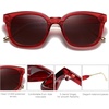 image:imageSOJOS Classic Square Polarized Sunglasses Womens Mens Retro Trendy UV400 Sunnies SJ2050RedReddish Brown