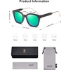 image:imageSOJOS Classic Square Polarized Sunglasses Womens Mens Retro Trendy UV400 Sunnies SJ2050TortoiseGreen