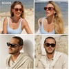 image:imageSOJOS Classic Square Polarized Sunglasses for Women Men Trendy Unisex Design SJ2372BrownGrey