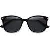 image:imageSOJOS Classic Square Polarized Sunglasses for Women Oversized Trendy Retro UV Protection Shade SJ2640Black Frame Grey Lens