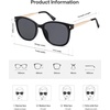 image:imageSOJOS Classic Square Polarized Sunglasses for Women Oversized Trendy Retro UV Protection Shade SJ2640Black Frame Grey Lens
