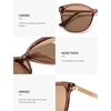 image:imageSOJOS Classic Square Polarized Sunglasses for Women Oversized Trendy Retro UV Protection Shade SJ2640Brown Frame Brown Lens