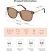 image:imageSOJOS Classic Square Polarized Sunglasses for Women Oversized Trendy Retro UV Protection Shade SJ2640Brown Frame Brown Lens