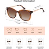image:imageSOJOS Classic Square Polarized Sunglasses for Women Oversized Trendy Retro UV Protection Shade SJ2640Brown Tortoise Frame Brown Grading Lens
