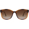 image:imageSOJOS Classic Square Polarized Sunglasses for Women Oversized Trendy Retro UV Protection Shade SJ2640Brown Tortoise Frame Brown Grading Lens