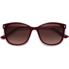 image:imageSOJOS Classic Square Polarized Sunglasses for Women Oversized Trendy Retro UV Protection Shade SJ2640Burgundy Frame Burgundy Grading Lens