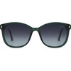 image:imageSOJOS Classic Square Polarized Sunglasses for Women Oversized Trendy Retro UV Protection Shade SJ2640Milky Green Frame Green Lens