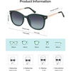 image:imageSOJOS Classic Square Polarized Sunglasses for Women Oversized Trendy Retro UV Protection Shade SJ2640Milky Green Frame Green Lens