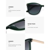 image:imageSOJOS Classic Square Polarized Sunglasses for Women Oversized Trendy Retro UV Protection Shade SJ2640Milky Green Frame Green Lens