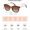 image:imageSOJOS Classic Square Polarized Sunglasses for Women Oversized Trendy Retro UV Protection Shade SJ2640Tortoise Frame Brown Grading Lens