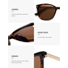 image:imageSOJOS Classic Square Polarized Sunglasses for Women Oversized Trendy Retro UV Protection Shade SJ2640Tortoise Frame Brown Lens