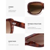 image:imageSOJOS Classic Thick Rectangle Polarized Sunglasses for Women Men Trendy 90s Square Frame Shades SJ2635Amber TortoiseBrown Grading Lens