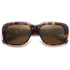 image:imageSOJOS Classic Thick Rectangle Polarized Sunglasses for Women Men Trendy 90s Square Frame Shades SJ2635Amber TortoiseBrown Grading Lens