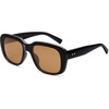 image:imageSOJOS Classic Thick Rectangle Polarized Sunglasses for Women Men Trendy 90s Square Frame Shades SJ2635BlackBrown