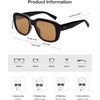 image:imageSOJOS Classic Thick Rectangle Polarized Sunglasses for Women Men Trendy 90s Square Frame Shades SJ2635BlackBrown
