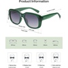 image:imageSOJOS Classic Thick Rectangle Polarized Sunglasses for Women Men Trendy 90s Square Frame Shades SJ2635Transparent Grey FrameGrey Grading Lens