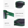image:imageSOJOS Classic Thick Rectangle Polarized Sunglasses for Women Men Trendy 90s Square Frame Shades SJ2635Transparent Grey FrameGrey Grading Lens