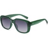 image:imageSOJOS Classic Thick Rectangle Polarized Sunglasses for Women Men Trendy 90s Square Frame Shades SJ2635Transparent Grey FrameGrey Grading Lens