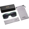 image:imageSOJOS Classic Thick Rectangle Polarized Sunglasses for Women Men Trendy 90s Square Frame Shades SJ2635Transparent Grey FrameGrey Grading Lens