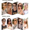image:imageSOJOS Classic Trendy Square Sunglasses for Women Men Cute Big Frame Gold Shades SJ1137BlackGrey